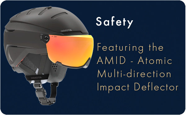 Blck Atomic Visor ski helmet with orange visor