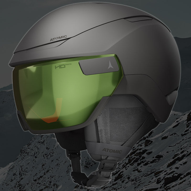 Black all in one ski helmet from Atomic