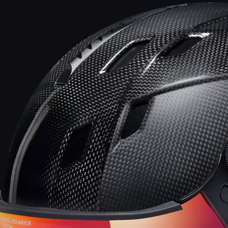 Detail view of vents on CP Coroa+ Carbon Visor Ski Helmet