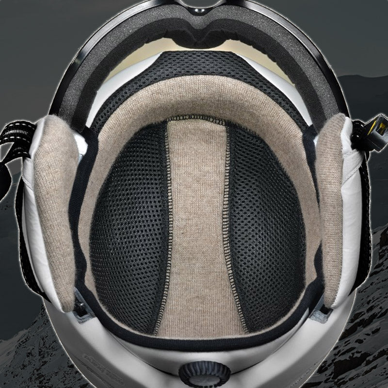 Cashmere lining in a CP Visor Ski Helmet