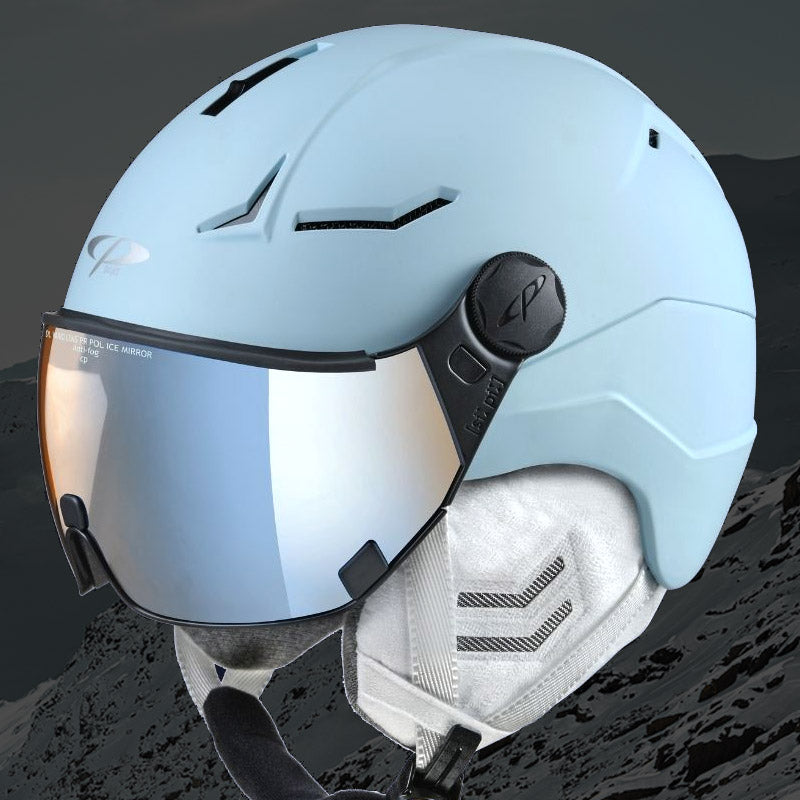 CP Coya + Baby Blue Visor Ski Helmet