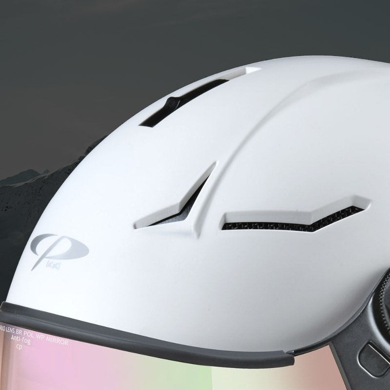 Detail view of Coya+ Visor ski helmet ventilation system