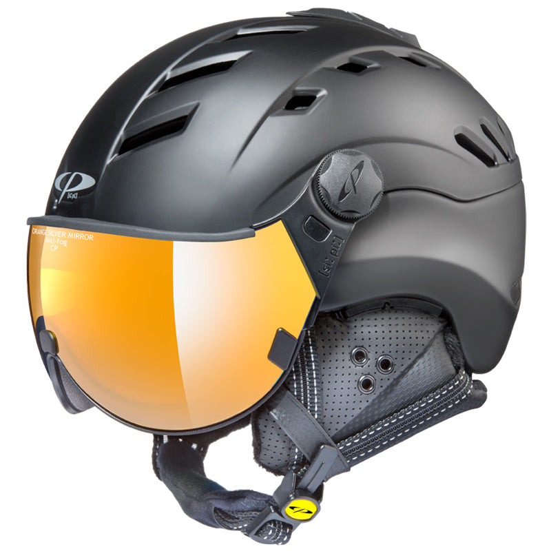 Camurai Black Visor Ski Helmet with Orange Visor