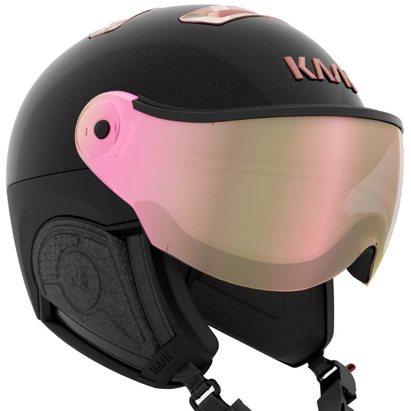Black Chrome Visor Ski Helmet From
