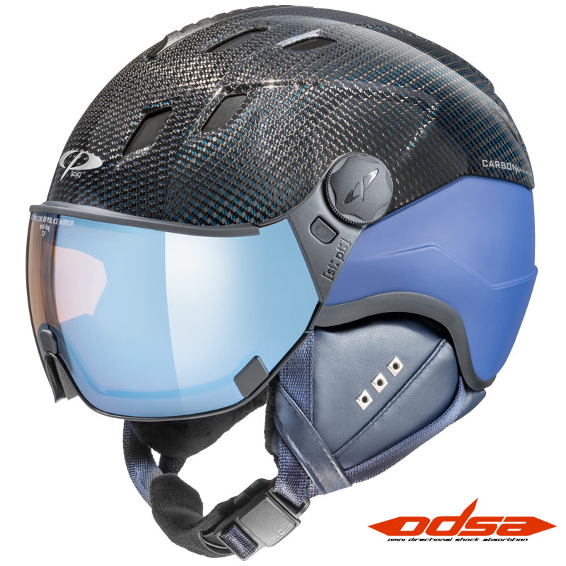 SK Helmet ODSA Coroa+ Carbon blue visor ski helmet #434