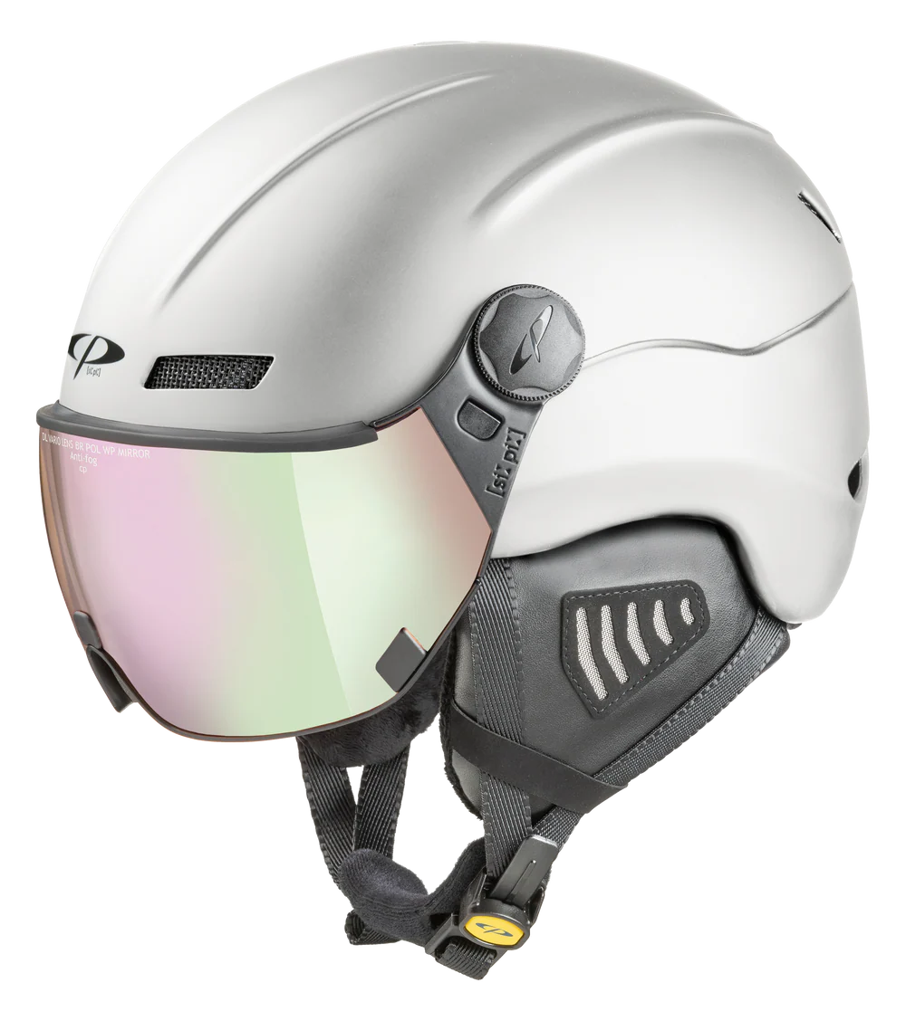 CP New Camurai white shiny #171 Visor Ski Helmet