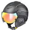 black carbon visor ski helmet