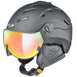 cp-camuraiblack visor ski helmet multi color mirror lens