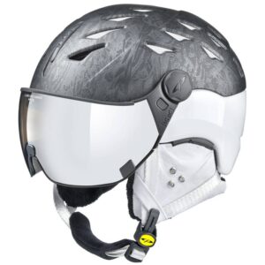 cp cuma cubic with silver visor ski helmet