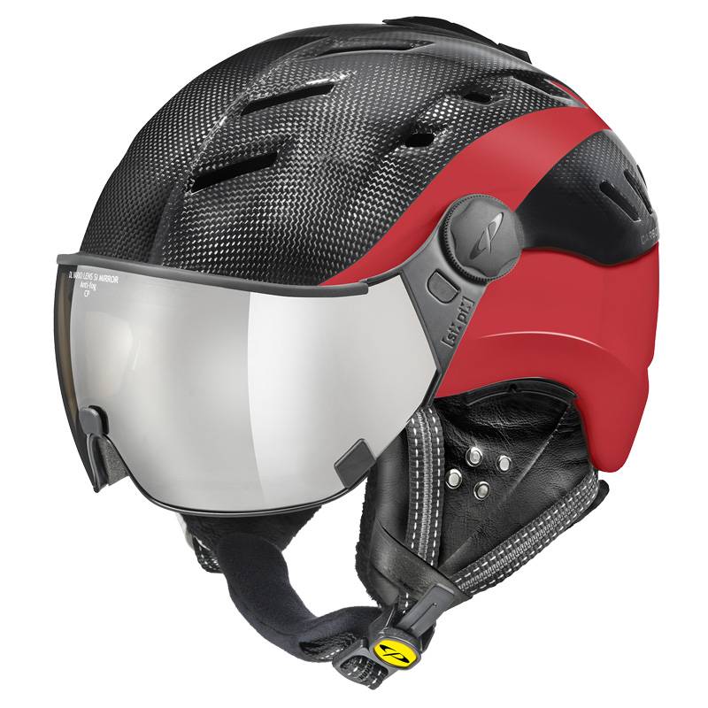 Red Carbon Ski Helmet