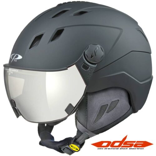 CP Coroa Black Ski Helmet with Visor #402