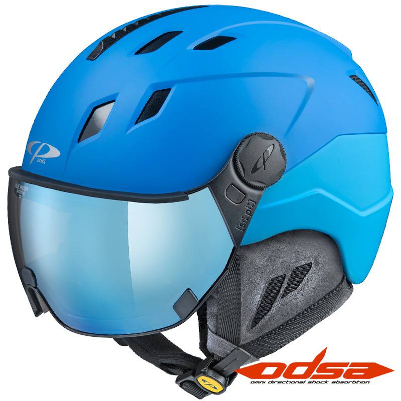 Blue Visor Ski Helmet CP Sports