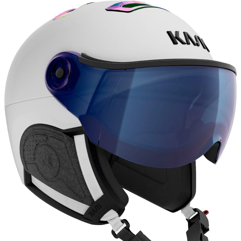 Kask Visor Ski Helmet Chrome White Rainbow With Iridium Mirror Visor